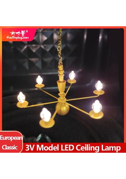 No.2 Tarzı Ale Modeli LED Tavan Lambası Dollhouse Mobilya Avize 3V Hafif Kum Masa Diy Malzeme Minyatür Aksesuarlar Çocuk Oyuncak (Yurt Dışından)