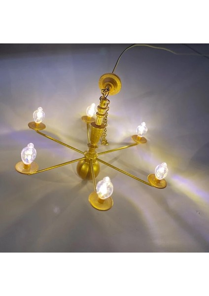 No.2 Tarzı Ale Modeli LED Tavan Lambası Dollhouse Mobilya Avize 3V Hafif Kum Masa Diy Malzeme Minyatür Aksesuarlar Çocuk Oyuncak (Yurt Dışından)
