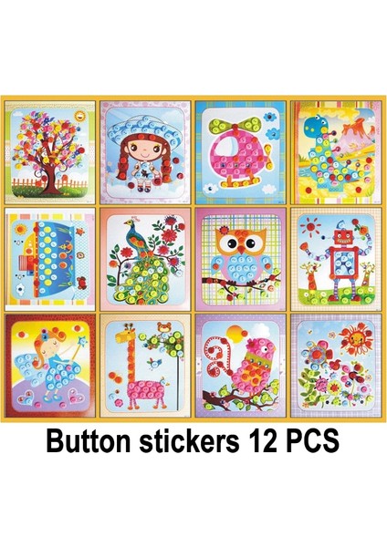 Düğme C 12 Adet Tarzı 5 Adet El Sanatları Çocuklar Çocuk Oyuncakları Elmas Etiket Bulmaca Anaokulu Malzeme Diy El Sanatları Çocuk Oyuncakları Kızlar Için Oyuncaklar Çocuklar Için 04 (Yurt Dışından)