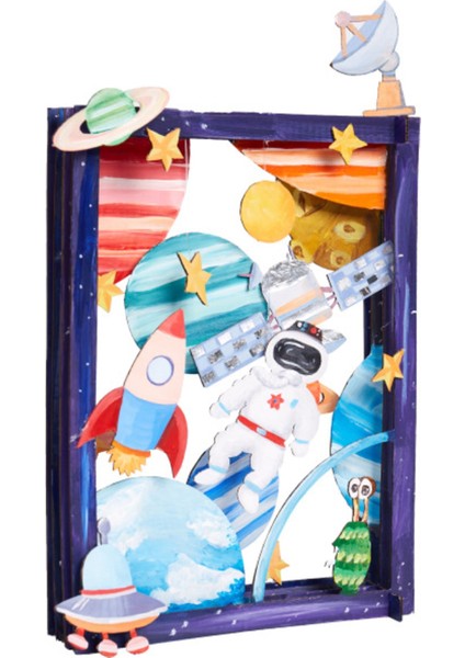 Teknoloji Tarzı Çocuklar Dıy Zanaat Kiti Komik 3D Araya Boyama Fotoğraf Çerçevesi Mini Müze Kiti Handpainted Eğitici Oyuncaklar Çocuk Hediye Için (Yurt Dışından)