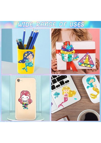 Stil 4 Stil Çocuklar 5d Elmas Boyama Çıkartmaları Kiti Sanat Zanaat Karikatür Lazer Unicorn Denizkızı Büyük Taşlar Mozaik Elmas Boya Numarasına Göre Dıy Oyuncaklar (Yurt Dışından) indirimleri