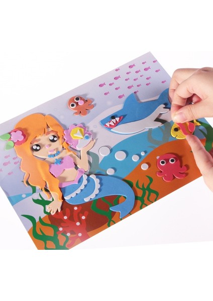 F12 Stili Eva 3D Etiketler 3D Yapıştırma Kağıt Çocuk El Yapımı Dıy Malzemeler Çocuklar Dıy Craft Oyuncaklar Bebek Anaokulu Bulmaca Oyuncak Stereo Sticker (Yurt Dışından)