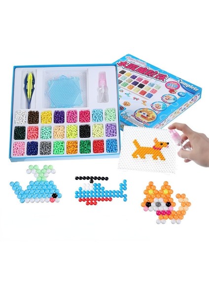 1500 Adet Kutu Stili Yok Pcs Sihirli Su Yapışkan Boncuk Oyuncaklar Diy Aquabeads El Yapımı Boncuk Oyuncak Eğitici Bulmaca Çocuklar Kızlar Için Hama Aqua Boncuk (Yurt Dışından)