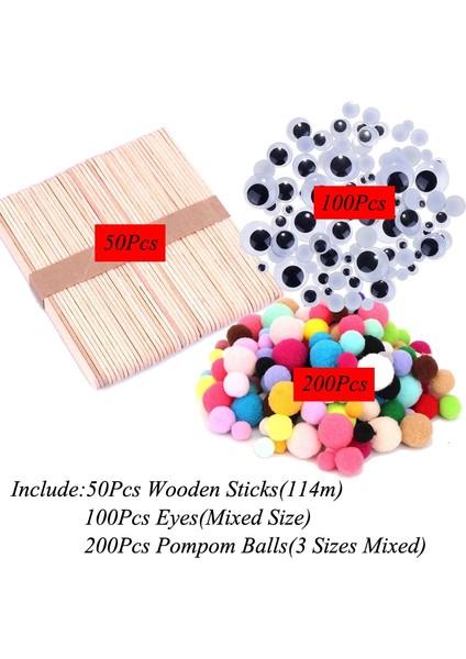 50MS11CM200POM100GÖZ Stili Yaratıcı Renkli Ahşap Dondurma Çubukları Doğal Ahşap Dondurma Çubukları Çocuklar Dıy El Sanatları Sanat Oyuncaklar Sanat Araçları Çocuk Hediyeleri Yjn (Yurt Dışından)