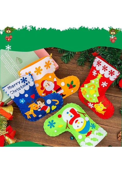 No.6 Tarzı Çocuklar Dıy Noel Çorapları Anaokulu Eğitici Oyuncaklar Çocuklar Yaratıcı Işi Sanatları Dokunmamış El Yapımı El Sanatları Oyuncaklar Hediyeler (Yurt Dışından) fiyatları
