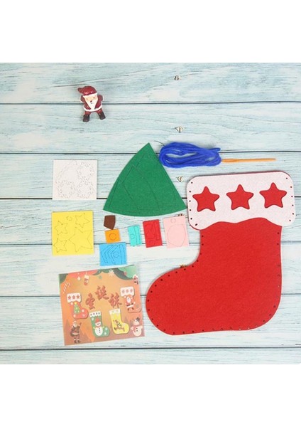 No.6 Tarzı Çocuklar Dıy Noel Çorapları Anaokulu Eğitici Oyuncaklar Çocuklar Yaratıcı Işi Sanatları Dokunmamış El Yapımı El Sanatları Oyuncaklar Hediyeler (Yurt Dışından) fırsatları