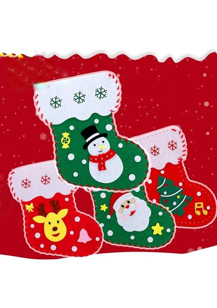 No.6 Tarzı Çocuklar Dıy Noel Çorapları Anaokulu Eğitici Oyuncaklar Çocuklar Yaratıcı Işi Sanatları Dokunmamış El Yapımı El Sanatları Oyuncaklar Hediyeler (Yurt Dışından) indirimleri