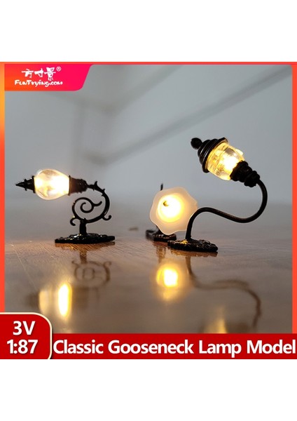 2 Adet Item3 Stili 2 Adet Ho Ölçek Sıcak Beyaz Klasik Duvara Montaj Deveboynu Lampsstreet Lamba Modeli Yapımı Demiryolu Parkı Lambalarıstrainrailroad Düzeni (Yurt Dışından)