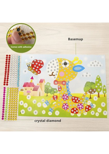 1 Adet Rastgele Stil Diamond Art Sticker Mozaik Craft Çocuklar Eğitici Bulmaca Kristal Dıy Boyama Karikatür Elmas Sticker Oyuncaklar Kiti Oyuncak Taş Sticker (Yurt Dışından)