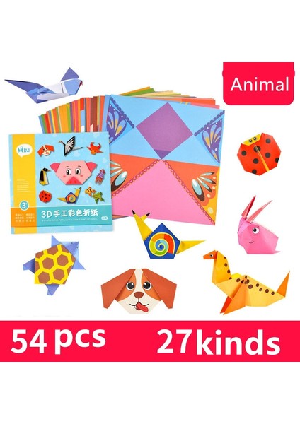 Hayvan Tarzı Stili Et Karikatür Desen Ev Origami Kingergarden Sanat Zanaat Dıy Eğitici Oyuncak Kağıt Çocuklar Için Çift Taraflı Yaratıcılık Oyuncaklar (Yurt Dışından) fiyatları