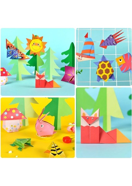 Hayvan Tarzı Stili Et Karikatür Desen Ev Origami Kingergarden Sanat Zanaat Dıy Eğitici Oyuncak Kağıt Çocuklar Için Çift Taraflı Yaratıcılık Oyuncaklar (Yurt Dışından) fırsatları