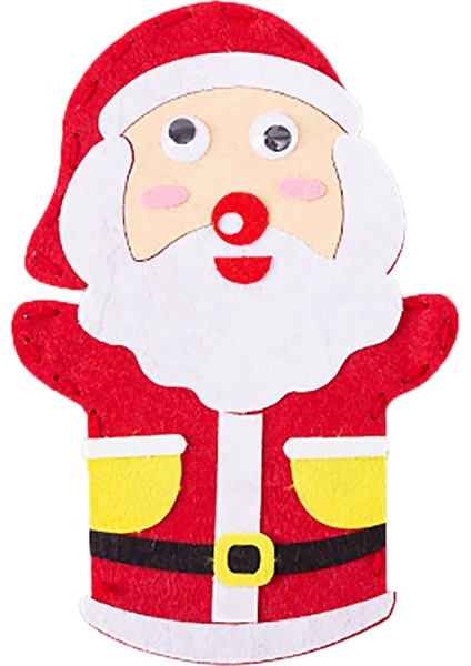 Bir Stil Diy Zanaat Dikiş Keçeleri El Sanatları Kiti Karikatür Noel Baba Noel El Kukla Eldiven Oyuncak Çocuklar Hediye Eğitici Dikiş Seti Kız Sanat Oyuncaklar (Yurt Dışından)