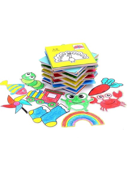 Opp Torba RENGI-96PCS Tarzı Çocuklar Karikatür Renkli Kağıt Katlama ve Kesme Oyuncaklar Çocuk Kingergarden Sanat El Sanatları Dıy Eğitici Oyuncak Çocuklar Zanaat (Yurt Dışından)