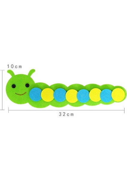 Mavi-Sarı 32CM Stili Çocuklar Tırtıl Sigara Dokuma Kumaş Dıy Oyuncak Çocuk Manuel Erken Öğrenme Eğitim Numarası Sıralama Oyuncak Anaokulu Öğretim Yardımcıları (Yurt Dışından)