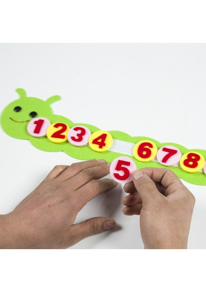 Mavi-Sarı 32CM Stili Çocuklar Tırtıl Sigara Dokuma Kumaş Dıy Oyuncak Çocuk Manuel Erken Öğrenme Eğitim Numarası Sıralama Oyuncak Anaokulu Öğretim Yardımcıları (Yurt Dışından)