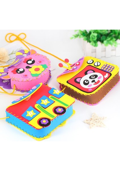 B-4 Stili 3D Dıy Manuel Messenger Çanta El Sanatları Oyuncaklar Çocuklar El Yapımı Eva Çantaları Malzemeler Yapın Çocuklar Uygulamalı Yetenek Öğrenme Eğitim Oyuncaklar (Yurt Dışından)