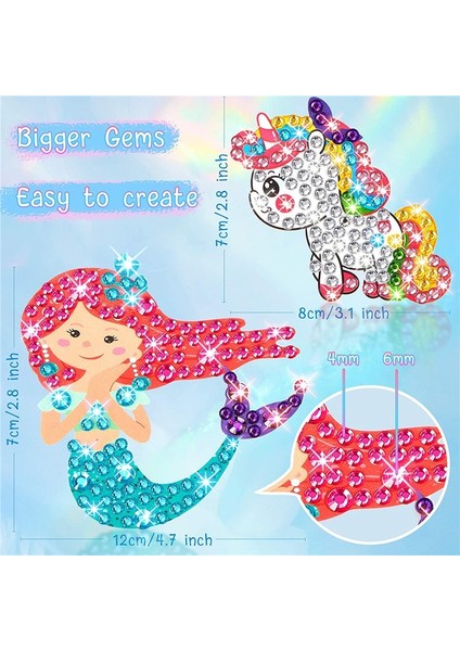 Stil 1 Stil Çocuklar 5d Elmas Boyama Çıkartmaları Kiti Sanat Zanaat Karikatür Lazer Unicorn Denizkızı Büyük Taşlar Mozaik Elmas Boya Numarasına Göre Dıy Oyuncaklar (Yurt Dışından) fiyatları