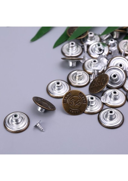 Karışık Stil Metal Dikişsiz Yedek Onarım Jean Pantolon Düğmeleri Dıy Craft Aksesuarları 54DF (Yurt Dışından)