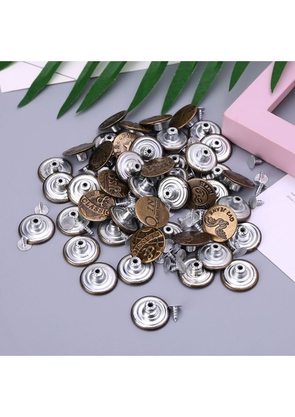 Karışık Stil Metal Dikişsiz Yedek Onarım Jean Pantolon Düğmeleri Dıy Craft Aksesuarları 54DF (Yurt Dışından)