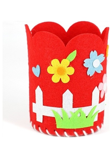Çit Tarzı Çocuklar Eğitici Dıy Craft Tangram Blok Kiti Sevimli Yaratıcı El Yapımı Kalem Konteyner Dıy Kalemlik Çocuk Craft Oyuncak Kitleri (Yurt Dışından)