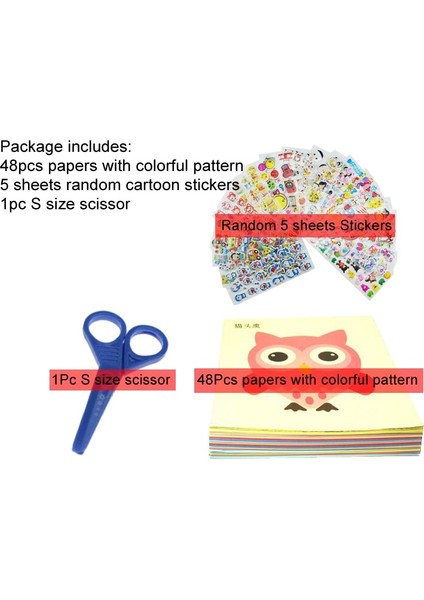 48COLOR 5sticker 1s Stili Çocuklar Karikatür Renkli Kağıt Katlama ve Kesme Oyuncaklar Çocuk Kingergarden Art Craft Dıy Eğitici Oyuncak Gyh (Yurt Dışından) fiyatları