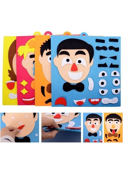 Erkek Tarzı Çocuklar Dıy 3D Duygu Bulmaca Oyuncaklar Karikatür Yüz Ifadesi Etiketler Öğrenme Çocuklar Için Eğitici Oyuncaklar Sanat Çizim Craft Kitleri (Yurt Dışından) modelleri