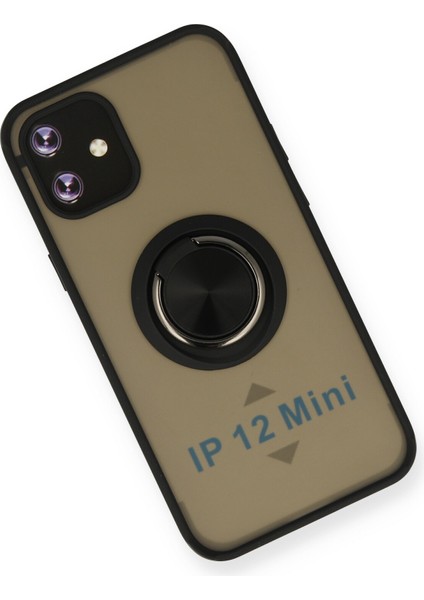 Iphone 12 Kılıf Montreal Yüzüklü Silikon Kapak - Siyah 300099 modelleri
