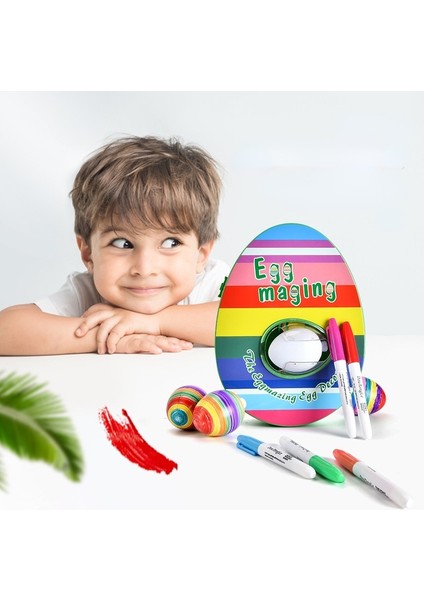 6 Yumurta Tarzı Dıy Yumurta Dekorasyon Kiti Aksesuarları ile Gerçek Egger Makinesi Paskalya Çizim Oyuncak Seti Çocuklar Çocuklar Için Sanat ve El Sanatları Oynamak (Yurt Dışından) modelleri