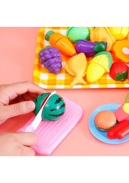 38 Parçalık Set Stili 77 Plastik Mutfak Oyun Evi Oyuncak Seti Kesilmiş Meyve ve Sebze Gıda Simülasyon Oyuncak Erken Eğitim Eğitici Oyuncak Kız Hediye (Yurt Dışından) fiyatları
