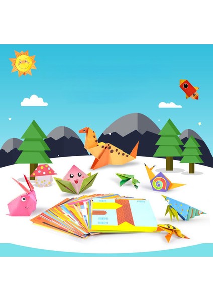 Hayvan Stili 54 Sayfa Montessori Oyuncaklar Dıy Çocuklar Zanaat Oyuncak 3D Karikatür Hayvan Origami El Sanatları Kağıt Sanat Öğrenme Çocuklar Için Eğitici Oyuncaklar (Yurt Dışından) indirimleri