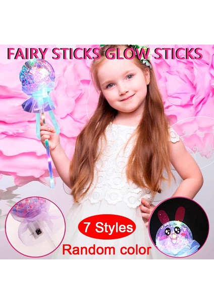 No.3 Tarzı Sihirli Hediye Glow Stick LED Peri Yanıp Sönen Değnekler Aydınlık Oyuncaklar Prenses Sihirli Hediye Çocuk Oyuncak Oyna (Yurt Dışından)