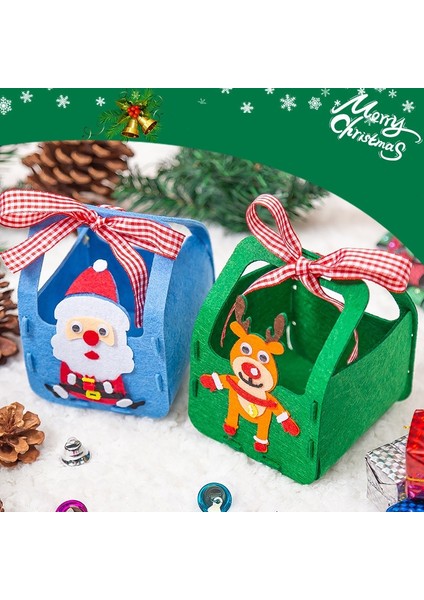 Kardan Adam Stili Dıy Noel Dekorasyon El Sanatları El Sanatları Oyuncaklar Elma Çantası Dokunmamış Noel Yaratıcı Malzemeler Kitleri Hediye Kutusu Şeker Çanta Çocuk Çanta (Yurt Dışından)