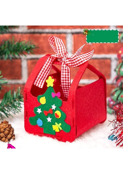 Kardan Adam Stili Dıy Noel Dekorasyon El Sanatları El Sanatları Oyuncaklar Elma Çantası Dokunmamış Noel Yaratıcı Malzemeler Kitleri Hediye Kutusu Şeker Çanta Çocuk Çanta (Yurt Dışından)