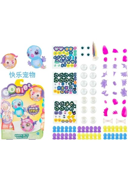 Yeni Mutlu Evcil Hayvan Stili Oonies Dolum Paketi Çocuk Dıy El Yapımı Yaratıcı Yapışkan Top Onoies Kabarcık Şişirme Oyuncak Masa Gametoy Balon Oyun Seti (Yurt Dışından)