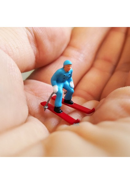 No.5 Tarzı Ho Ölçekli Model Şekil Seti Kayakçılar Patenciler Manzara Modeli Tren Demiryolu Düzeni Manzara Diy Minyatür Dioramalar Ekran (Yurt Dışından)