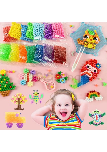 3000 Adet Tarzı Sihirli Su Yapışkan Boncuk Oyuncaklar Dıy Aquabeads El Yapımı Boncuk Oyuncak Eğitici Bulmaca Çocuk Kız Erkek Için Hama Aqua Boncuk (Yurt Dışından)