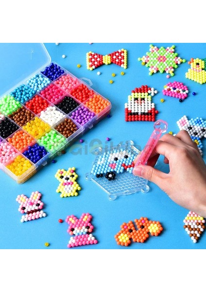 3000 Adet Tarzı Sihirli Su Yapışkan Boncuk Oyuncaklar Dıy Aquabeads El Yapımı Boncuk Oyuncak Eğitici Bulmaca Çocuk Kız Erkek Için Hama Aqua Boncuk (Yurt Dışından)
