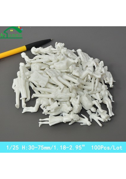 1-200 100 Adet Tarzı Pcslot Plastik Minyatür Figürler Mimari Ölçekli Model Malzeme Ho Ölçekli Tren Modeli Manzara Düzeni (Yurt Dışından)