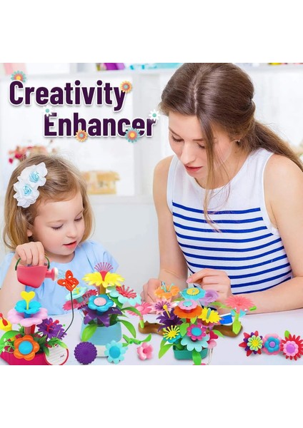 52 Adet Tarzı Çiçek Bahçesi Bina Kök Oyuncaklar Bahçecilik Kız Çocuklar Için Hediyeler Pretend Çocuk Oyuncak Okul Öncesi Çocuklar Kız Için Istifleme Oyunu Playset Dıy (Yurt Dışından)