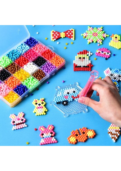 12 Renkli Hediye Kutusu Stili Sihirli Su Yapışkan Boncuk Oyuncaklar Dıy Aquabeads El Yapımı Boncuk Oyuncak Eğitici Bulmaca Çocuk Kız Erkek Için Hama Aqua Boncuk (Yurt Dışından)