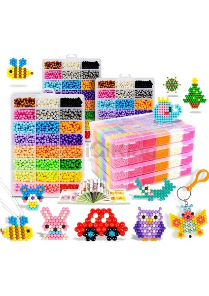 Siyah Stil Antistres Boncuklar Sevimli Yaratıcı Sihirli Dolum Bulmaca Aquabeads Su Püskürtme Boncuk Seti Top Çocuk Oyunları 3D Dıy Eğitim (Yurt Dışından)