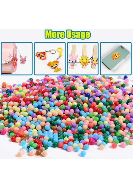 24RENK 3600 Adet Tarzı 4.5 mm Antistres Boncuk Sevimli Yaratıcı Sihirli Dolum Bulmaca Aquabeads Su Püskürtme Boncuk Seti Top Çocuk Oyunları 3D Dıy Eğitim (Yurt Dışından)