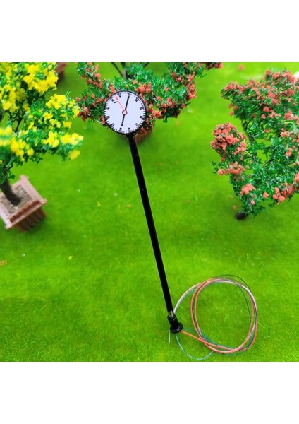 1 Adet Tarzı 1:87 Ölçekli Model Işıklar Demiryolu Ho Tren Platformu Istasyonu Için Model Saat Lambası Lamppost Demiryolu Düzeni Diy Malzeme (Yurt Dışından)
