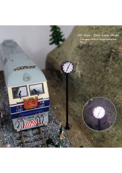 1 Adet Tarzı 1:87 Ölçekli Model Işıklar Demiryolu Ho Tren Platformu Istasyonu Için Model Saat Lambası Lamppost Demiryolu Düzeni Diy Malzeme (Yurt Dışından)