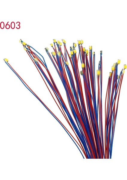 5 Adet 0603 Kırmızı Stil 3V Kablolu #md Led'ler,6 Renk MEVCUTTUR,30CM Bağlantı Kabloları,hobi Model Kitirailroadrailwaystarshipgundam Lighting (Yurt Dışından)