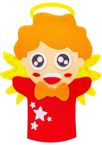 F Stili Diy Zanaat Dikiş Keçeleri El Sanatları Kiti Karikatür Noel Baba Noel El Kukla Eldiven Oyuncak Çocuklar Hediye Eğitici Dikiş Seti Kız Sanat Oyuncaklar (Yurt Dışından)