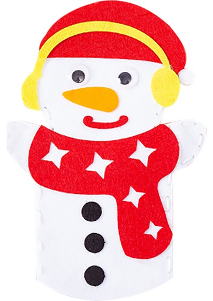 F Stili Diy Zanaat Dikiş Keçeleri El Sanatları Kiti Karikatür Noel Baba Noel El Kukla Eldiven Oyuncak Çocuklar Hediye Eğitici Dikiş Seti Kız Sanat Oyuncaklar (Yurt Dışından) fırsatları
