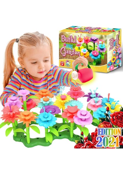 52 Adet Tarzı Toddler Oyuncaklar Kız Yaş Yaş Için Hediye Çiçek Bahçesi Bina Oyuncak Eğitim Aktivitesi Kök Oyuncaklar Okul Öncesi Çocuklar Için (Yurt Dışından)