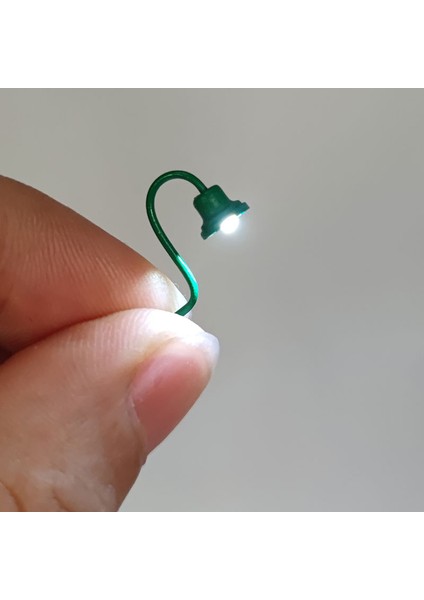 Soğuk Beyaz Stil Ho Ölçekli Klasik Duvara Monte Gooseneck Lampsstreet Lamp Model Yapımı Demiryolu Parkı Lampstrainrailroad Düzeni (Yurt Dışından) fiyatları