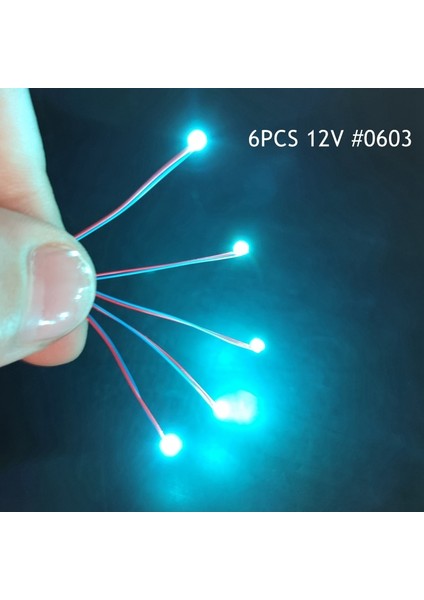 12VICE BLUE6PCS Tarzı V Ön Kablolu #md LED 30CM Teller Ho N Oo Ölçekli Ön Lehimli Mikro Model Tren Demiryolu Starship Gundam Aydınlatma Diorama (Yurt Dışından)
